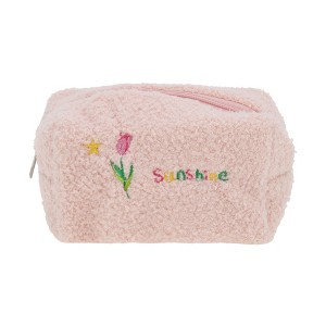 Unique Bargains 1 Pc Tulip Style Drawstring Makeup Bag for Vacation Plush - 1 of 4