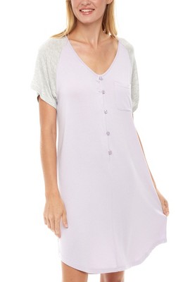 Adr Women's Knit Sleep Shirt, Short Sleeve Nightshirt, Lightweight