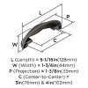 Amerock Ashby Cabinet or Furniture  Cup Pull - 4 of 4