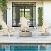 Arceso Folding Adirondack Chair,  15 Inch HDPS Fire Pit Patio Chairs Weather Resistant, Modern Plastic Outdoor Chairs with Cup Holder - 3 of 4