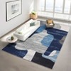 Machine Washable Contemporary Abstract Area Rug Low Pile Stain & Slip Resistant Pet Friendly Floor Cover - 2 of 4
