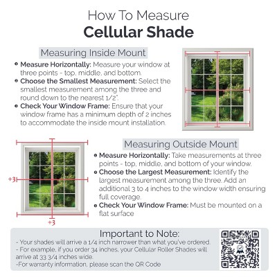 Linen Avenue Cordless Cellular Blackout Shade 51 W X 66 H, White