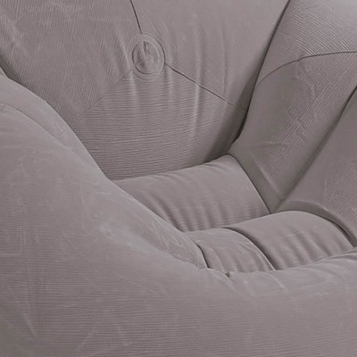 Grey Inflatable Corduroy Beanless Bag Lounge Chair