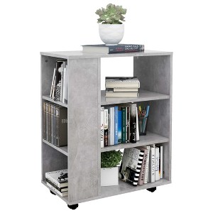 CLIHOME Rolling Office Filing Cabinet Storage Cabinet With Lockable Wheels And Open Compartments - 1 of 4