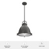 Hunter Fans 14" Bridgemoor Ceiling Light Noble Bronze Finish - Modern Industrial 2-Bulb Pendant for Farmhouse Style Spaces - 4 of 4