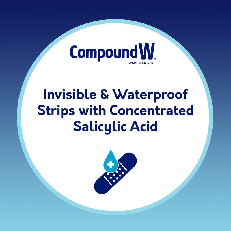 Compound W Maximum Strength One Step Invisible Wart Remover Strips - 14 ct, 5 of 9