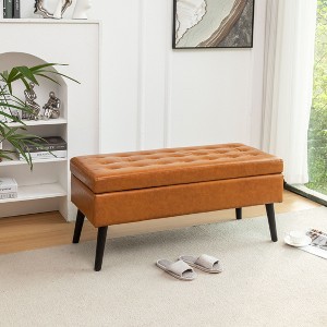 VYNXARIA Storage Bench with Storage Bench for Bedroom End of Bed Bench Foot of Bed Bench Entryway Bench Storage Ottoman Bench - 1 of 4