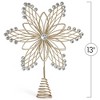 Ornativity Jewel Flower Tree Topper - Gold - image 3 of 3