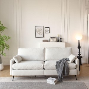 PAGED 3-Seater Cloud Couch Modern Comfortable Sofa with 2 Armrest Pillows and 2 Toss Pillows for Apartment - 1 of 4