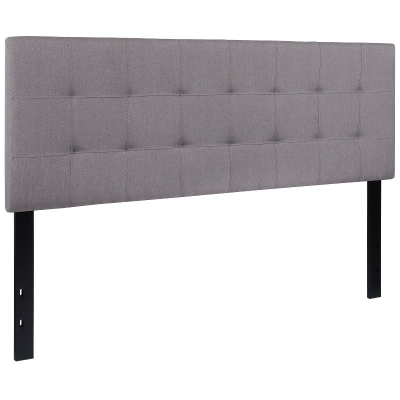 Flash Furniture Bedford Tufted Upholstered Queen Size Headboard in Light Gray Fabric, 4 of 10