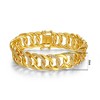 14K Yellow Gold Plated Slinky Link Chain Bracelet with Cubic Zirconi, featuring a dynamic design with sparkling stones for a touch of modern elegance - 3 of 3