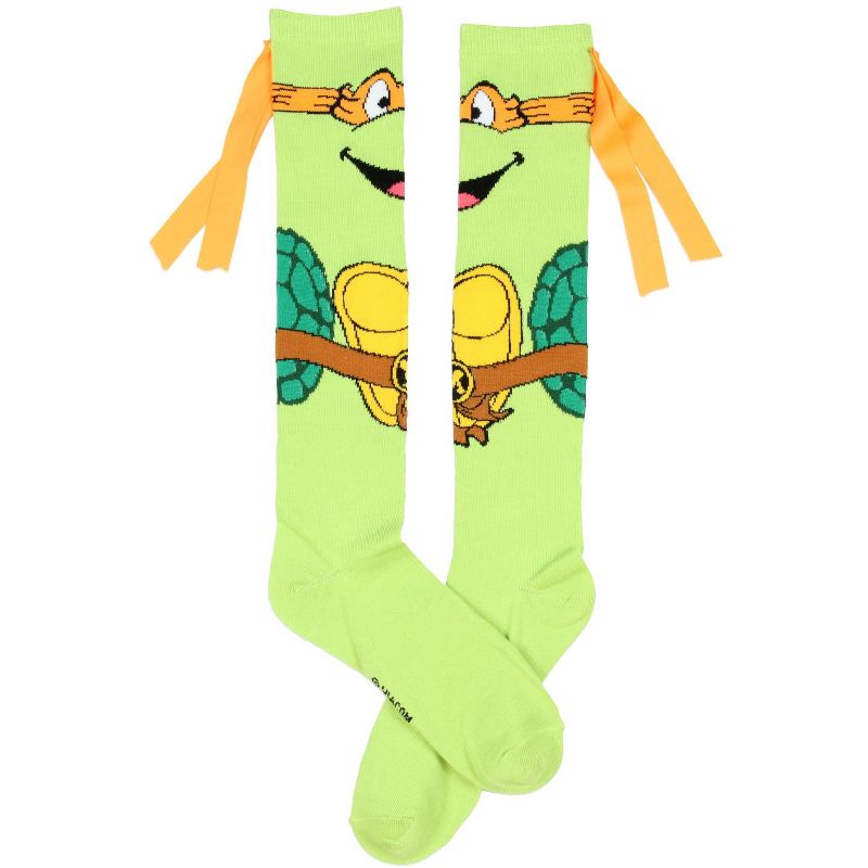 Teenage Mutant Ninja Turtles Character Mask Knee High Socks, 1 of 5
