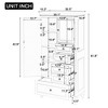 NicBex Bathroom Storage Cabinet with 3 Drawers,Tall Storage Cabinet with 4 Adjustable Shelves for Living/Kitchen/Office - 3 of 4