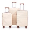 3 Piece Set Of Luggage,ABS Spinner Wheel Luggage With TSA Combination Lock,20/24/28 Inch Luggage Set,Suitcases Set-Cuddlewood - 2 of 4