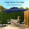 Best Choice Products 9x12ft 2-Tier Square Outdoor Solar LED Cantilever Umbrella w/ 360-Rotating Base  – - 4 of 4