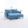 Dovelina Beige Convertible Combination Sofa U-Shaped Sofa with Footstools with Storage for Living Room - 3 of 4