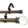 Urbanest Crystal Ball Manhattan 1-inch 3-4 inch Double Drapery Curtain Window Rod Set - 4 of 4