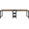 Resenkos Computer Desk, Office Desk, Study Desk,90.55" Two Person Desk, Double Computer Desk with Storage Shelves,Rustic & Black Brown - 4 of 4