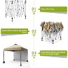 Jojoka 10'x10' Outdoor Canopy Tent with Sidewall,Easy Pop Up with Vented Roof,Portable Instant Camping Beach Tents - 4 of 4