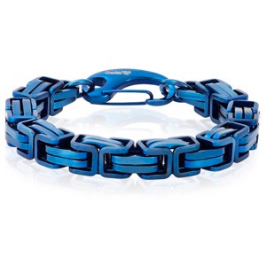 Crucible Men's Byzantine Chain Stainless Steel Bracelet (11mm Wide) - 1 of 4