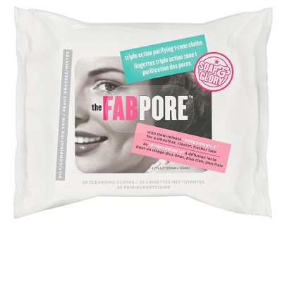 Soap & Glory Fab Pore T-Zone Triple Action Purifying Cloths - 25 ct
