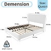 Dyonery Boucle Bed Frame with Adjustable Headboard, Soft Cloud Bed Frame with Teddy Fabric & Anti-Collision Rounded Corners, Easy Assembly - 2 of 4