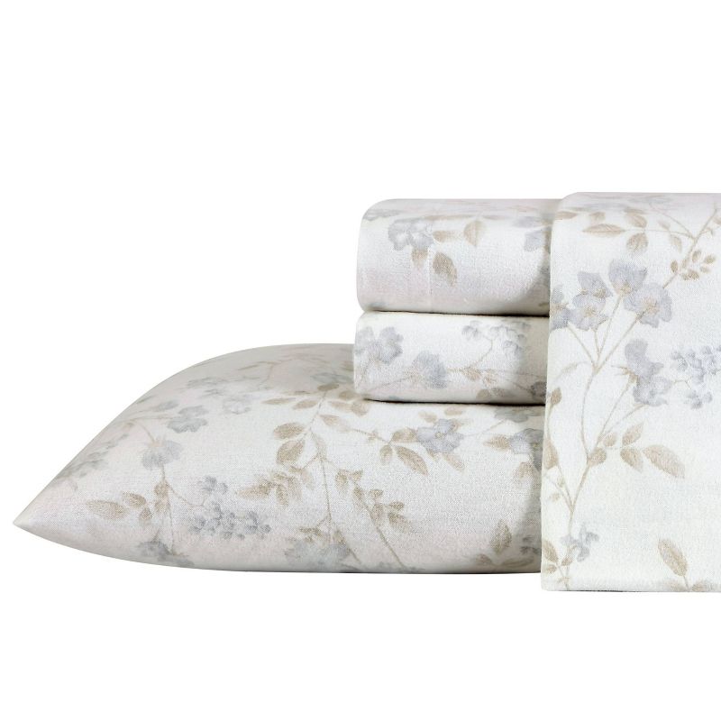 Printed Pattern Flannel Sheet Set - Laura Ashley, 1 of 12