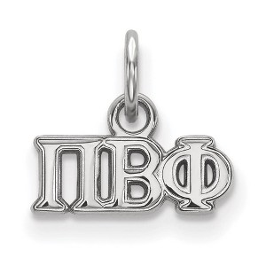 Black Bow Jewelry Sterling Silver Pi Beta Phi Greek Life Extra Small Pendant - 1 of 3
