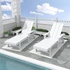 WestinTrends Ashore 2 Piece Reclining Chaise Lounge With Arms & Wheels - 2 of 4