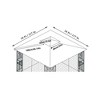 Sevobal Patio Umbrellas Patio Double Roof Gazebo Replacement Canopy Top Fabric For Lawn, Garden, Backyard, Brown, 117"*117"*26.78" - 3 of 4