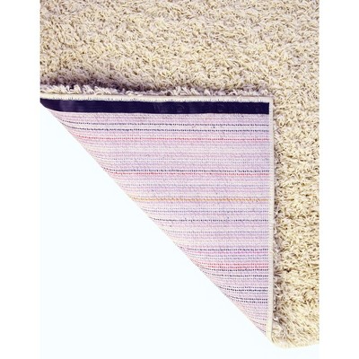 Luxe Ivory Blue 9' x 12' Rectangular Easy Care Shag Rug