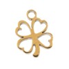 John Bead Sweet & Petite Charms 8.5x10.8mm Gold Plated Clover, 6pcs - 2 of 4