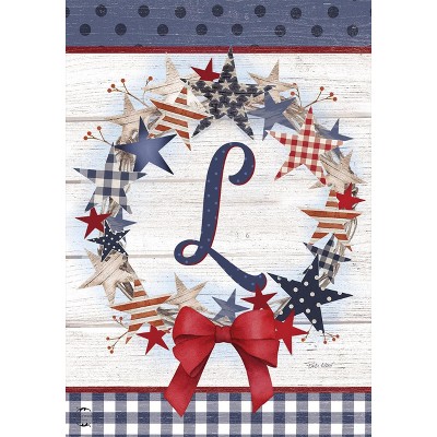 Briarwood Lane Everyday Garden Flag 12x18 For Outdoor American Wreath Monogram L Garden Flag Flags For Outside