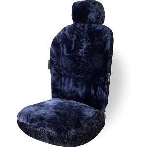 Zone Tech Genuine Sheepskin Car Seat Cover , Universal Front Full Seat (front and back) Cushions - 1 of 4