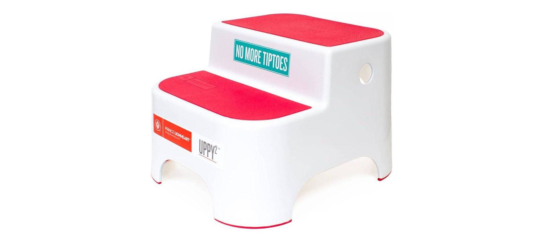 Prince Lionheart Uppy2 Step Stool for Kids' Potty Training and Bathroom - Coral