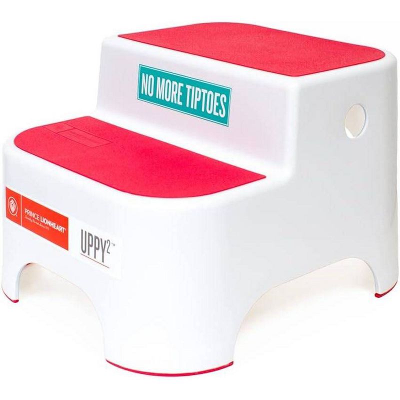 Prince Lionheart Uppy2 Step Stool for Kids&#39; Potty Training and Bathroom - Coral, 1 of 9