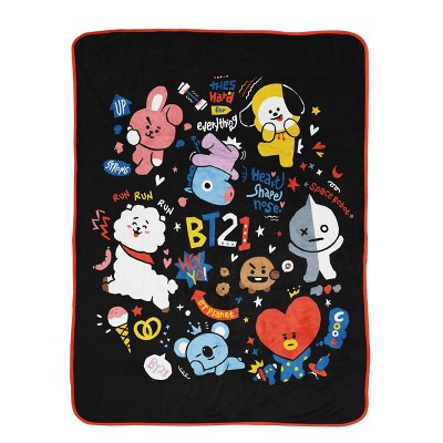 BT21 Line Friends Doodle Throw Blanket