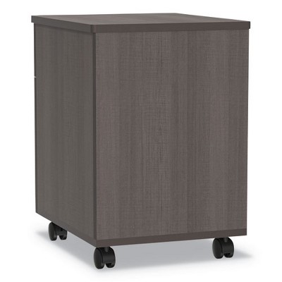 Mocha Mobile Pedestal File Cabinet with Locking Drawers