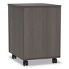 Linea Italia Trento Line Mobile Pedestal File, Left or Right, 2-Drawers: Box/File, Legal/Letter, Mocha, 16.5" x 19.75" x 23.63" - 4 of 4