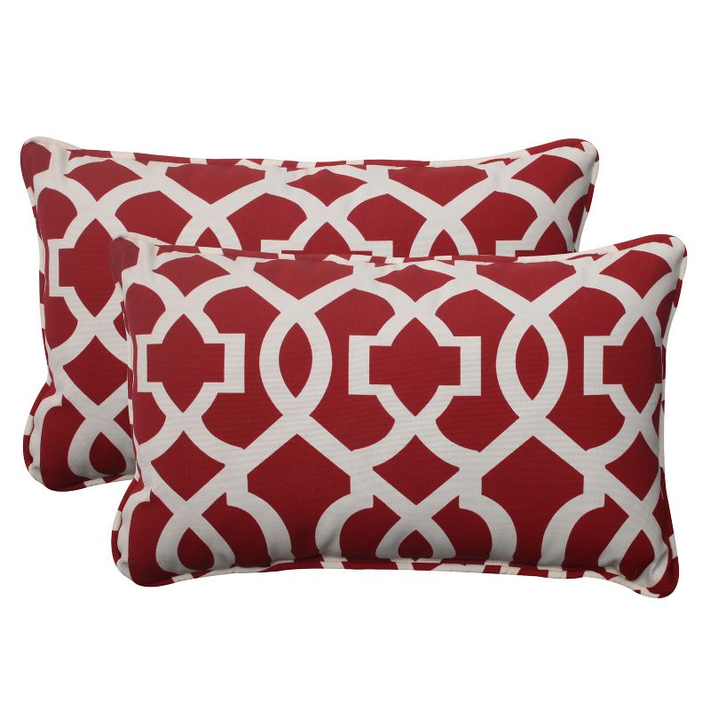 Geometric 2pc Outdoor Decorative Throw Pillows - Pillow Perfect, 1 of 5