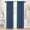 Kate Aurora Complete Coastal Hamptons Living Rod Pocket Textured Semi Sheer 3 Piece Window Curtain & Valance Set - 2 of 3