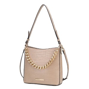 MKF Collection Bizzy Faux Crocodile-Embossed Vegan Leather Women’s Shoulder Bag by Mia K - 1 of 4