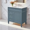 Wooakway 30"L White Modern Bathroom Vanity with Sink 2 Drawers Tip Out Storage Cabinet - 3 of 4