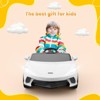 Ride on Car for Kids, 12V Battery Powered Sports Car with 2 Speeds, Parent Control, Sound System, LED Headlights and Hydraulic Doors for 3-8 - 4 of 4