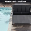 Garvee Outdoor Storage Box, Patio Rattan Deck Box, Wicker Storage Bench for Indoor, Outdoor, Pool, Balcony, Yard, Garden, Gray - 4 of 4