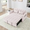 54.33" Velvet Foldable Sofa Bed with Adjustable Back & 2 Pillows - 3 of 4