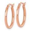 Black Bow Jewelry 2mm Round Hoop Earrings in 14k Rose Gold, 20mm (3/4 Inch) - 2 of 4