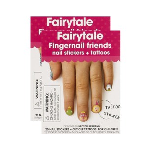 Wrapables Fingernail Friends Colorful Nail Stickers Nail Art for Children, 50 Fairytale Stickers & 50 Cuticle Tattoos - 1 of 1