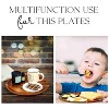 LunaLulinlk Wooden plates Dinner Plates, Acacia Round Wood Plates, Unbreakable Classic Plates, Easy Cleaning - 3 of 4