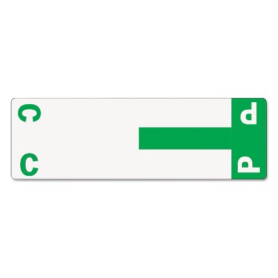 Smead Alpha-Z Color-Coded First Letter Name Labels C & P Dark Green 100/Pack 67154